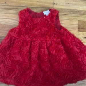 Red girls dress, 6-9 months